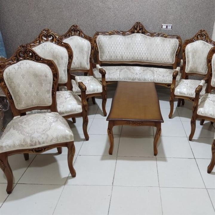 مبل کلاسیک 9 نفره و نهارخوری 8 نفره کد 1243